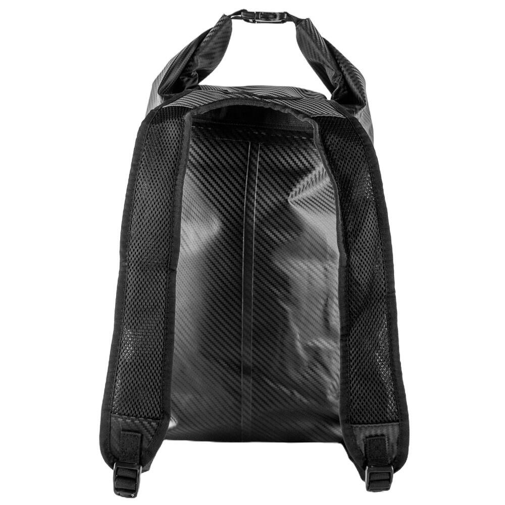 Back view of 20L Roll-Top Drybag Backpack - Black