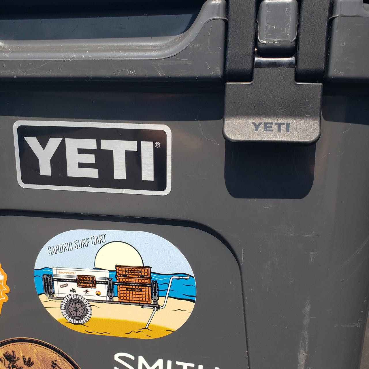 SandRig Surf Cart Decal 4.75” x 3.25” shown on cooler (1)
