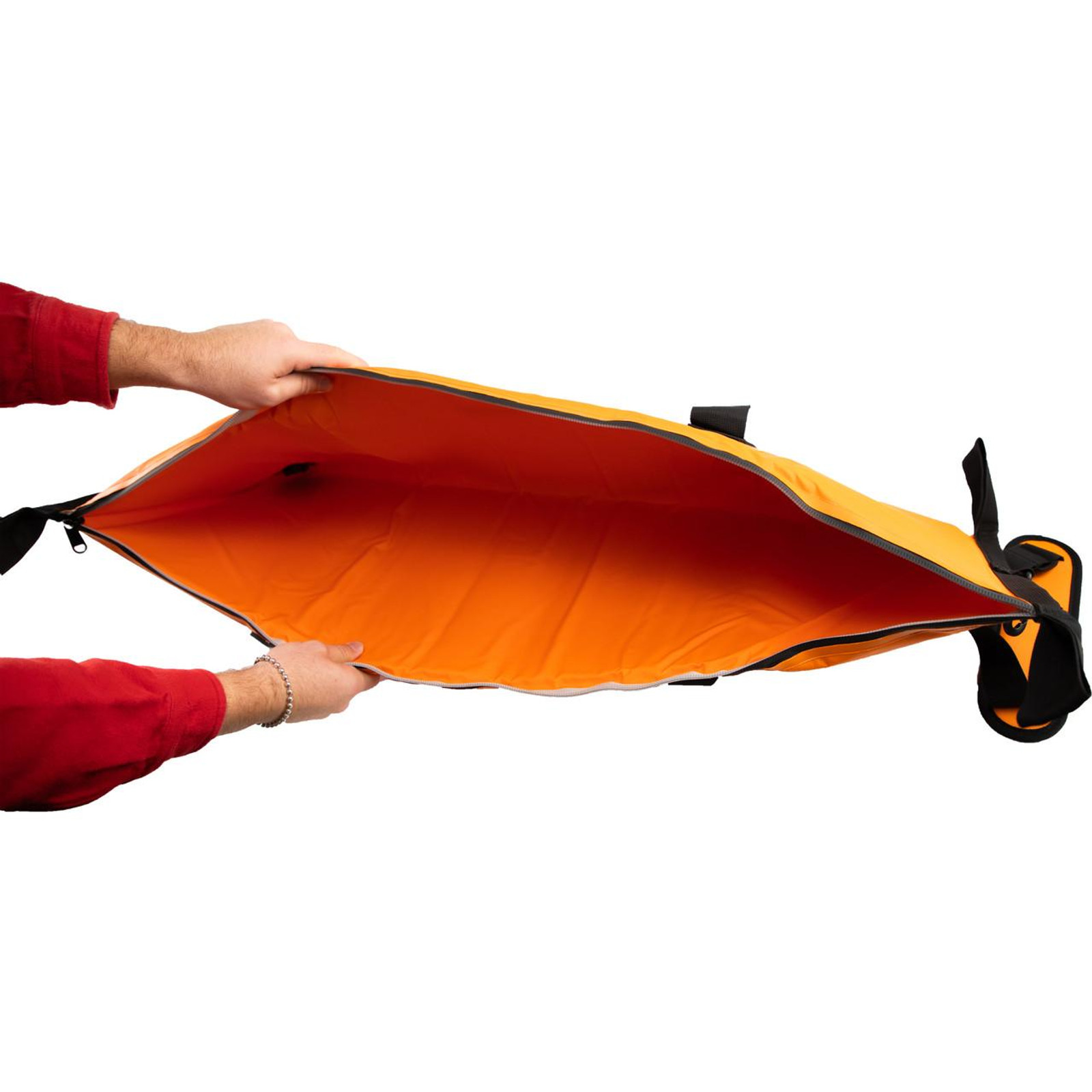  38” x 13” Insulated Fish Cooler Bag with Drain Plug, Orange 