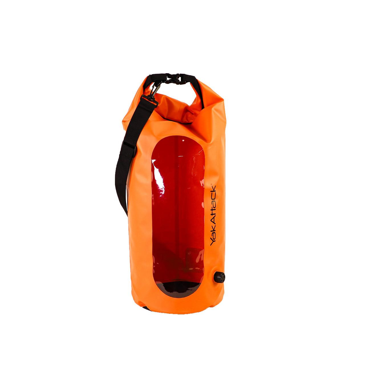ayakawasaki one handle bag 大　オレンジ YakAttack® 20L Roll-Top Drybag with Air Valve, Orange - Kayak