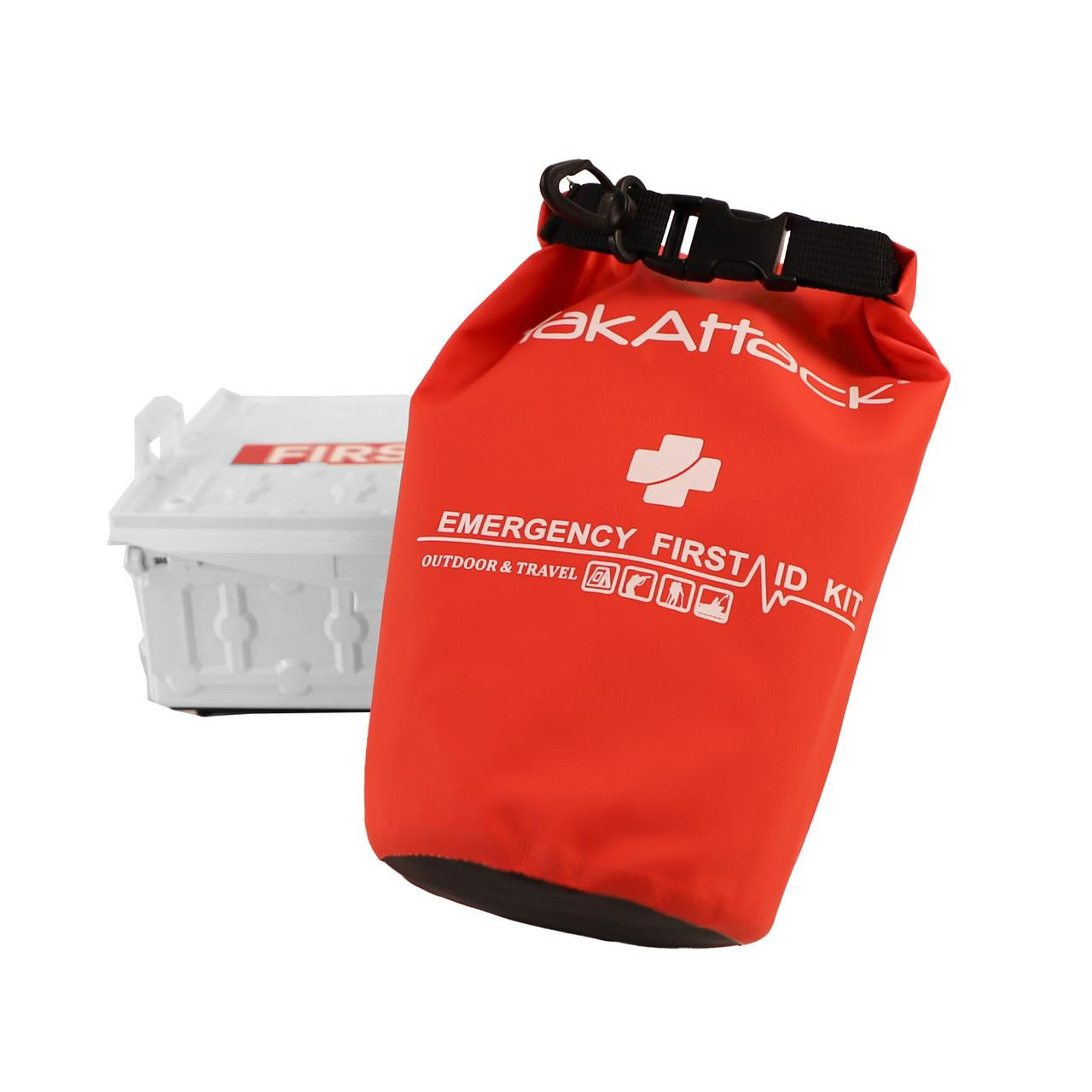 Reel Essentials First Aid Kit with Dry Bag TracPak and Quick Release Base with Dry Bag out