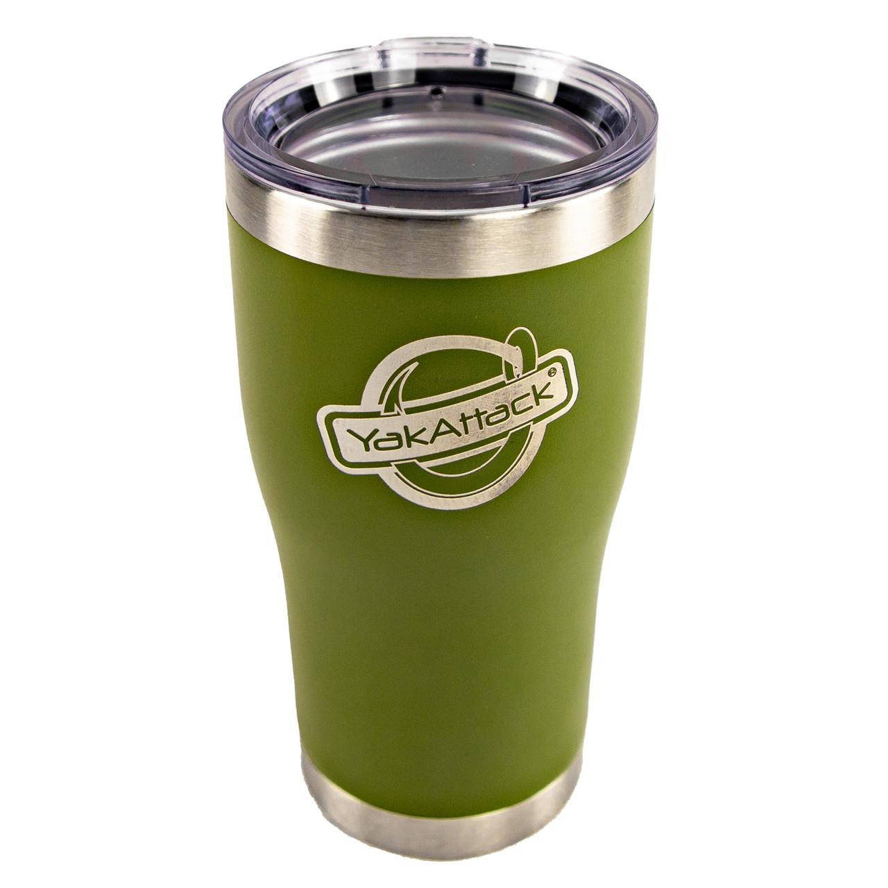 20 oz YakAttack Laser Engraved Logo Tumbler, Olive Green - YakAttack