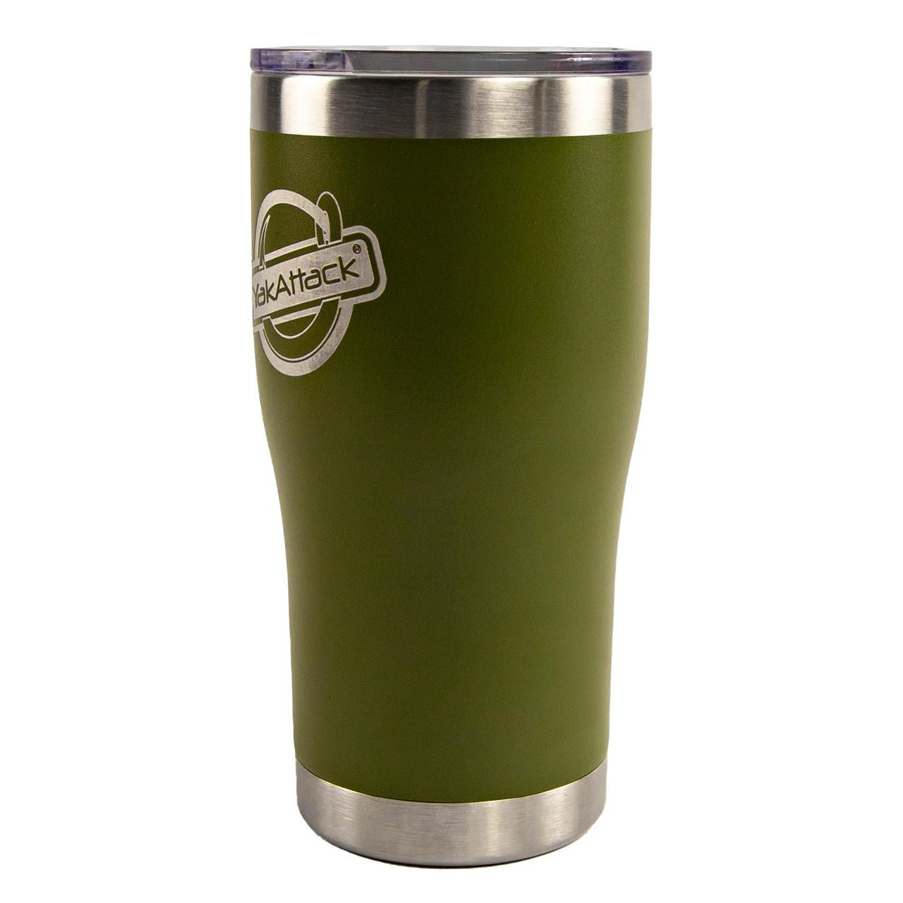 20 oz YakAttack Laser Engraved Logo Tumbler, Olive Green - YakAttack