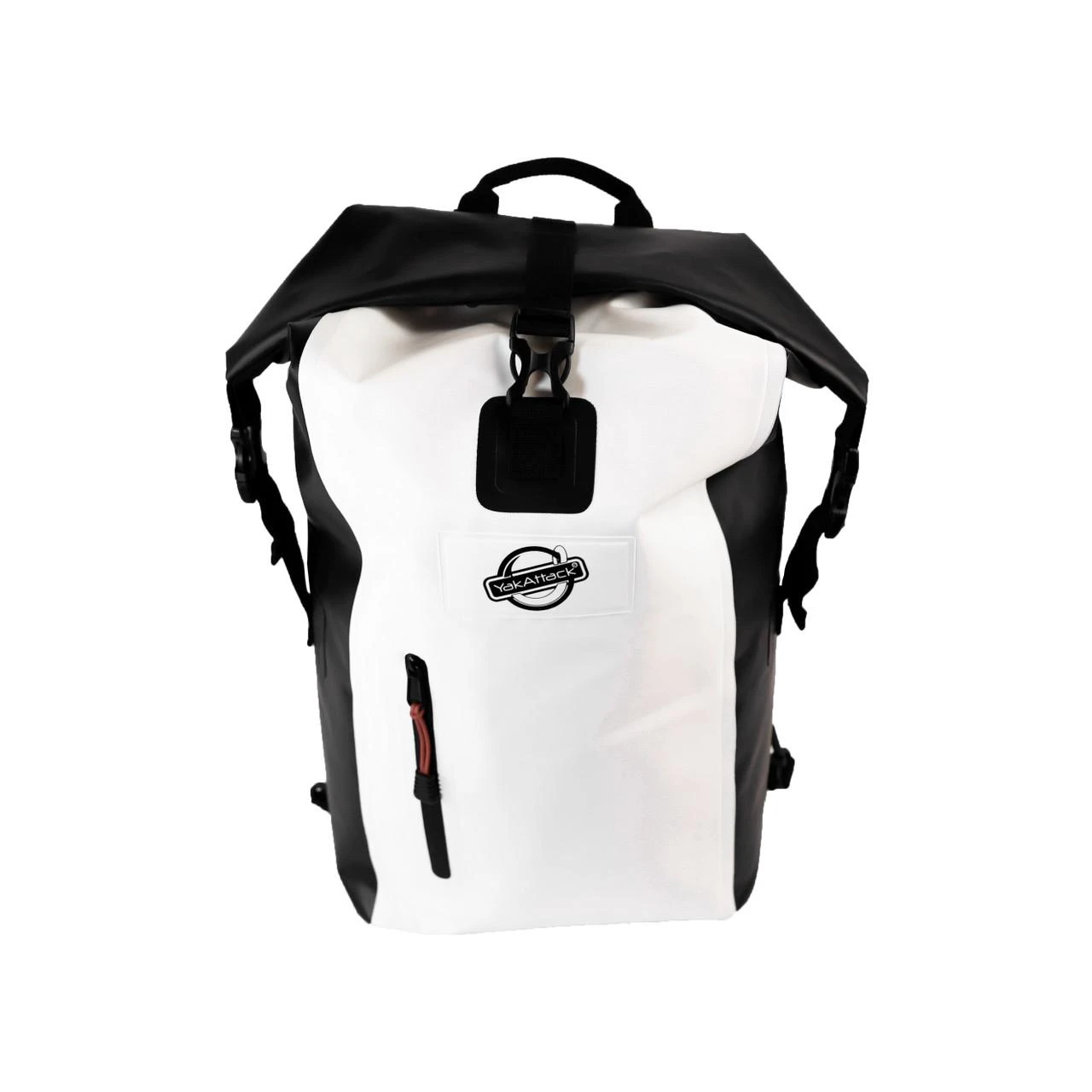 Top angled view of the 20L Roll-Top DryBag Backpack, White