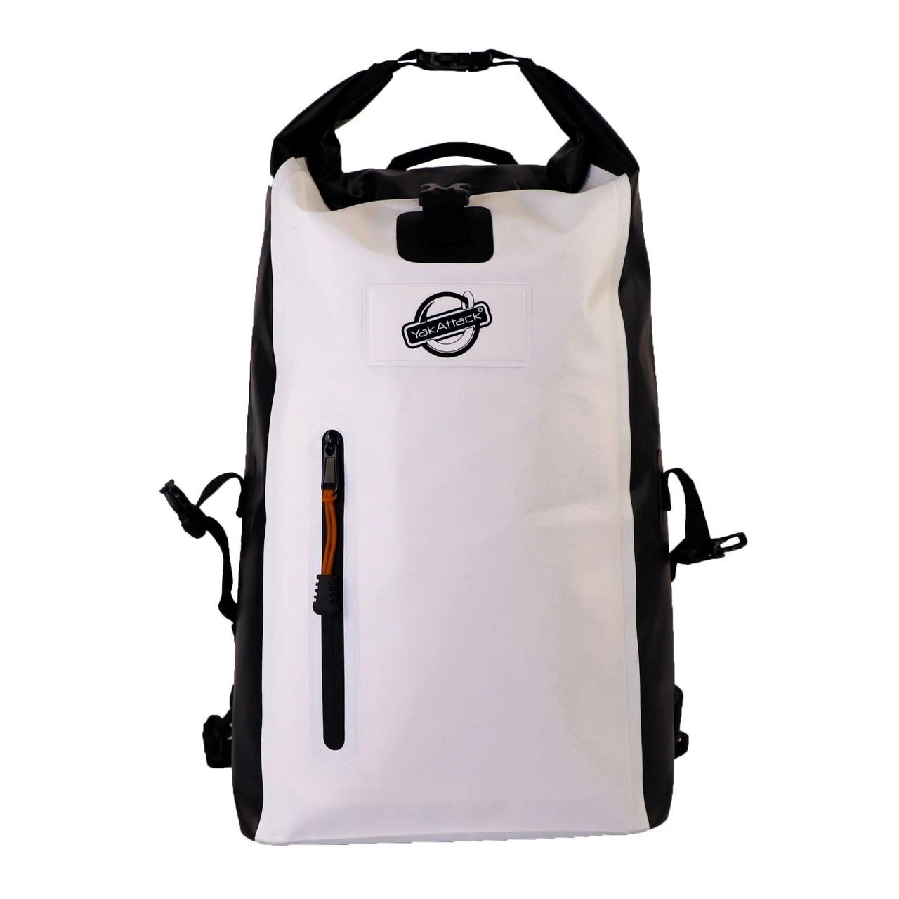 Front view of the 20L Roll-Top DryBag Backpack, White
