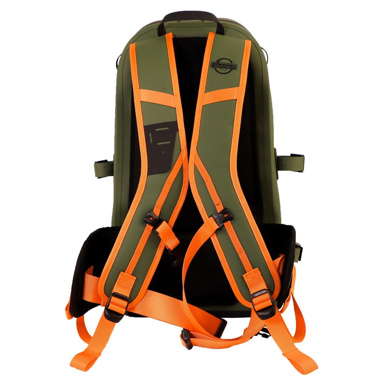 28L BackWater DryPak, Waterproof Backpack, Green/Orange