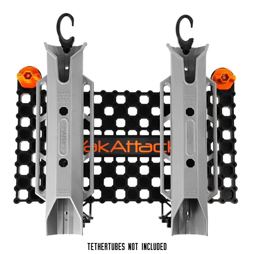 14" SandRig GridLoc Panel holding two TetherTubes