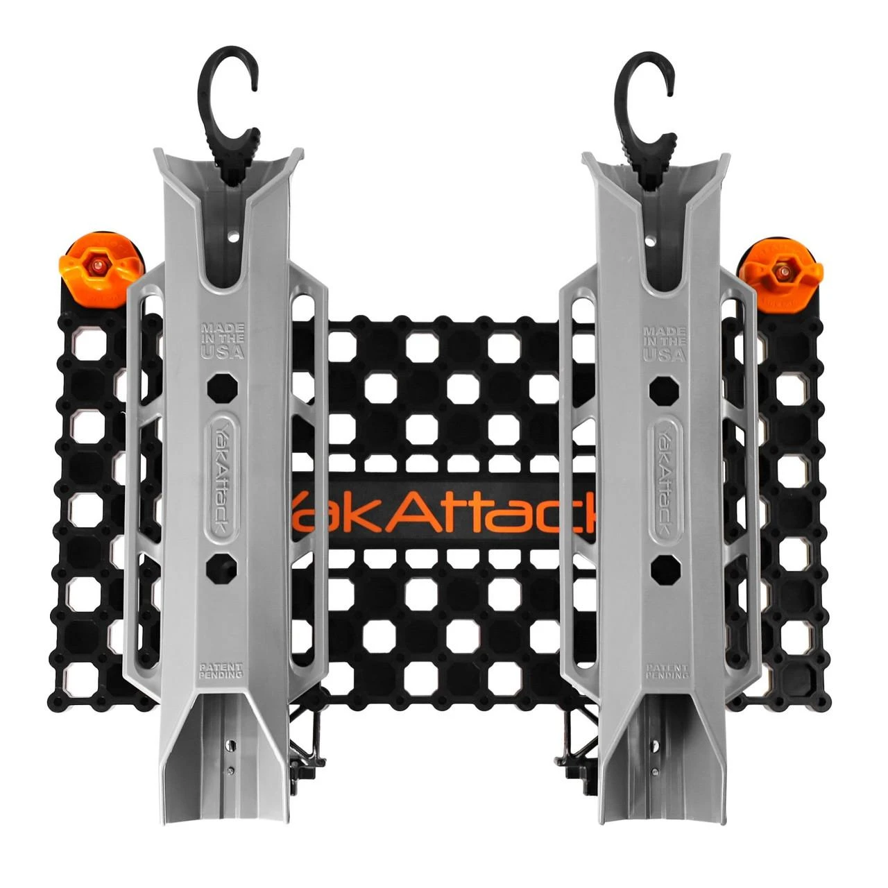 TetherTube Rod Holder- Two Pack with Mounting Hardware, Battleship Grey on GridLoc Panel