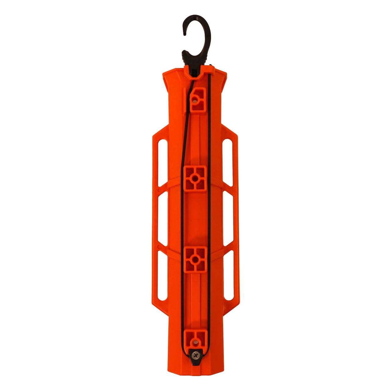 Back view of the TetherTube Rod Holder, Orange