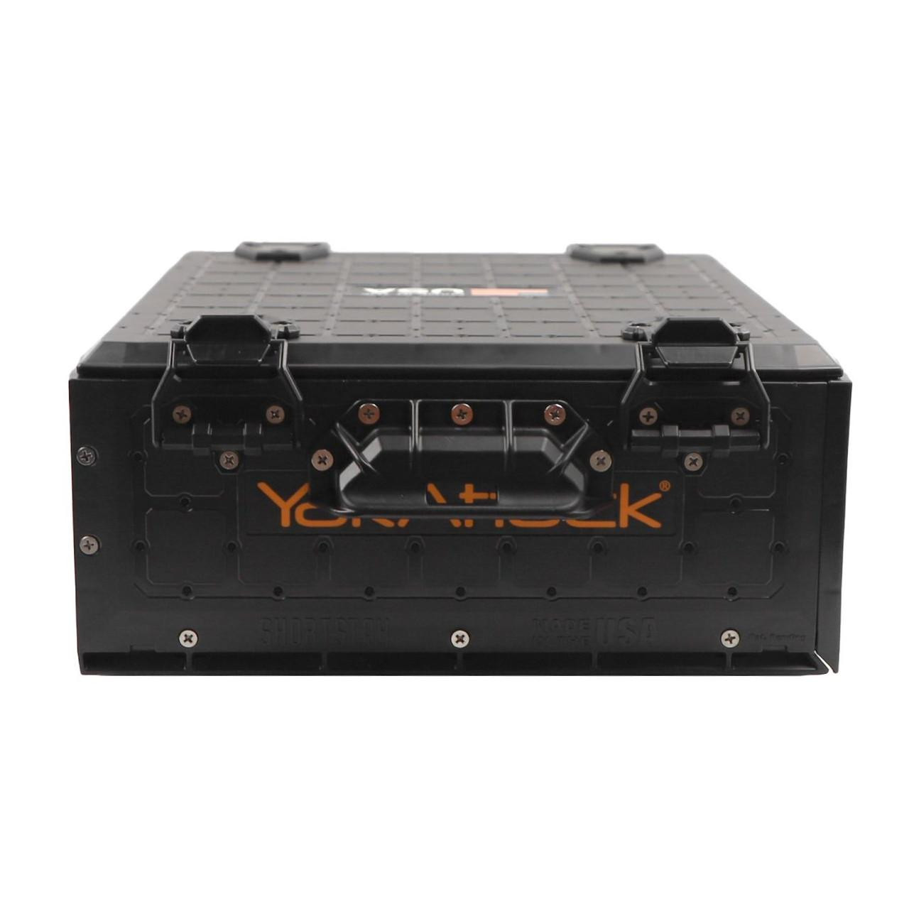 Front view of the ShortStak SOLO Storage Box 13" x 13", Black