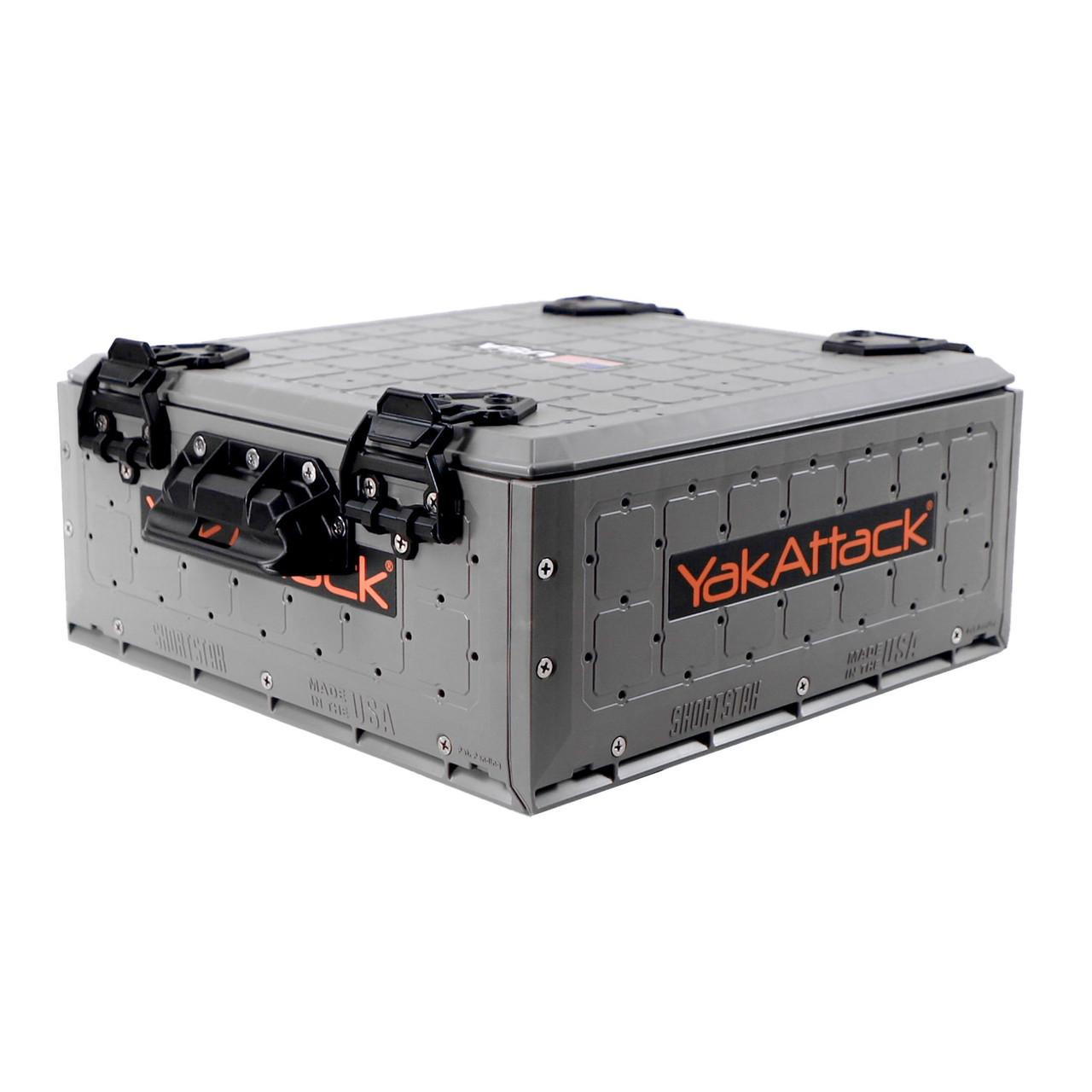 Front right view of the ShortStak SOLO Storage Box 13" x 13", Battleship Grey