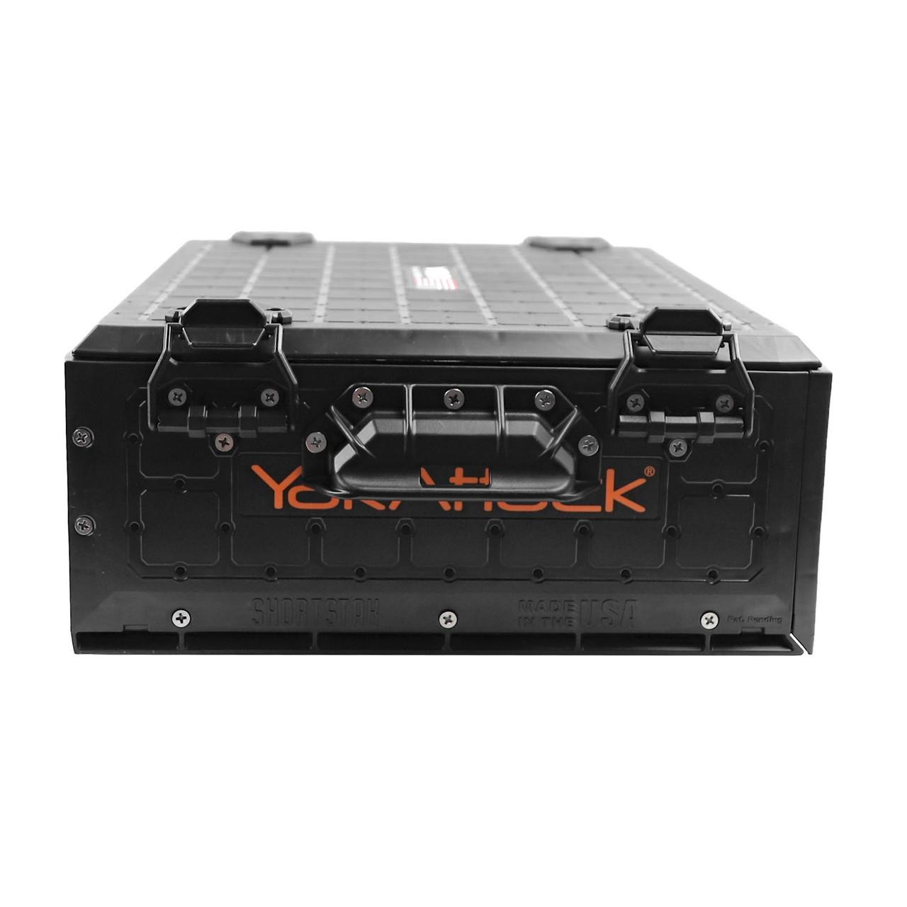 Front view of the ShortStak SOLO Storage Box 13" x 16", Black