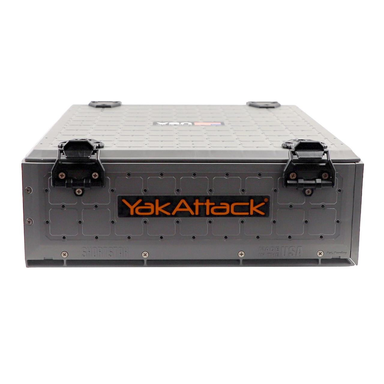Front view of the ShortStak SOLO Storage Box 16" x 16", Battleship Grey