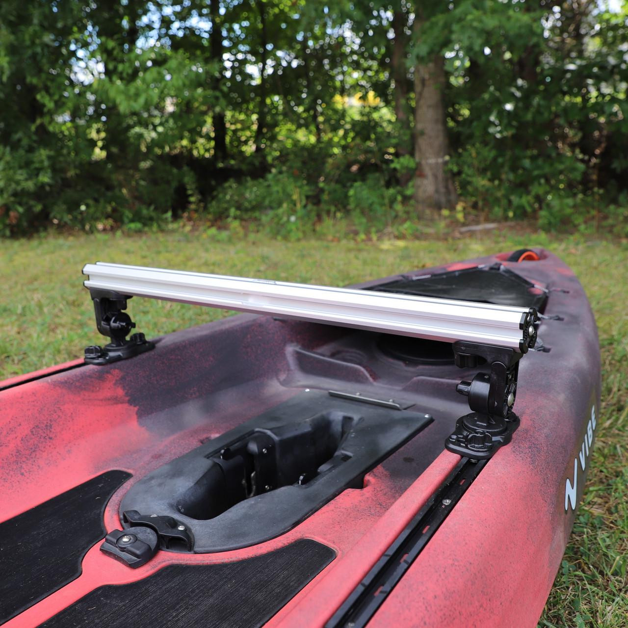 Lifestyle front view of the Command Center CrossBar, with Zero Play LockNLoad™ Track Mount Adapter