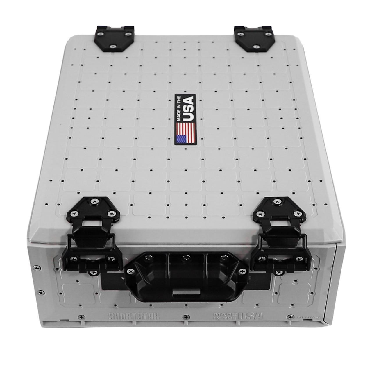 Top view of the ShortStak SOLO Storage Box 13" x 16", Overcast Grey