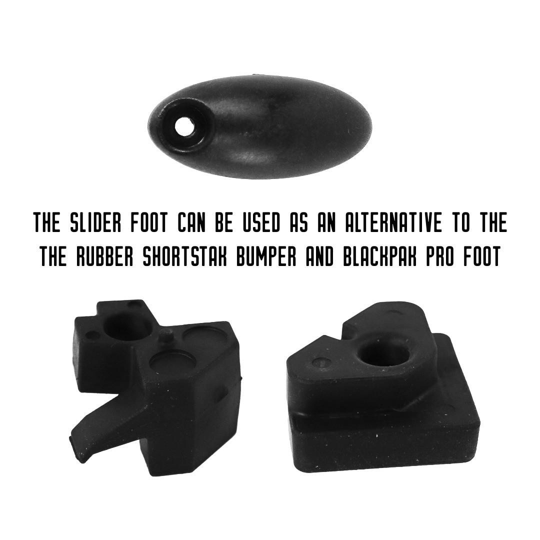 Slider Foot, 4-Pack shown with rubber feet