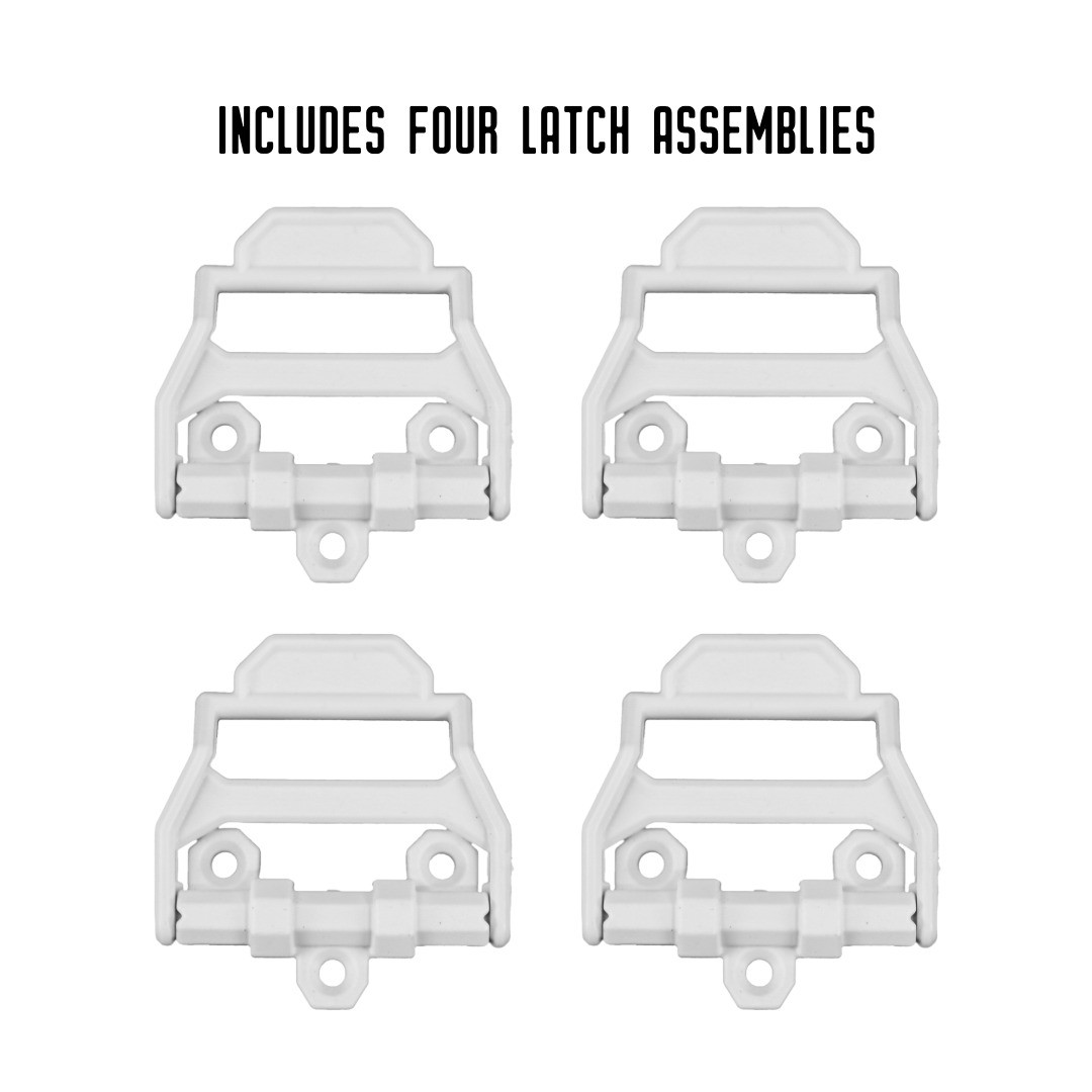 Hinge & Latch Kit for BlackPak Pro and ShortStak, White