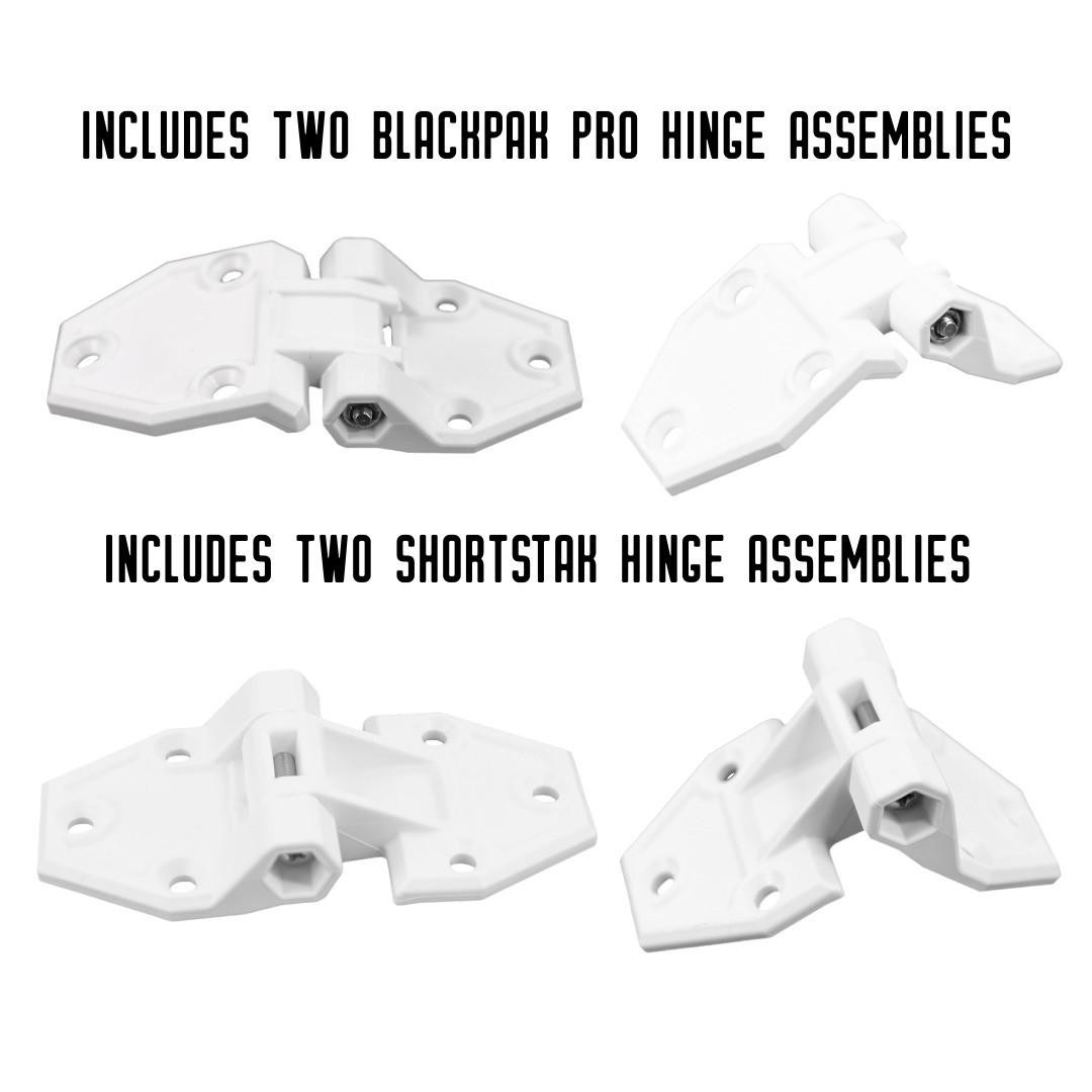  Hinge & Latch Kit for BlackPak Pro and ShortStak, White 