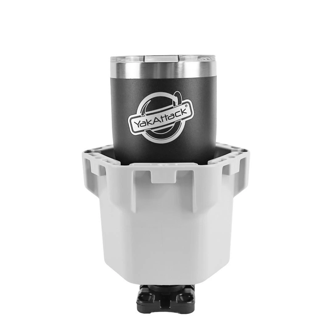 Cup Holder Pro, Overcast Grey with 20oz YakAttack Tumbler inside