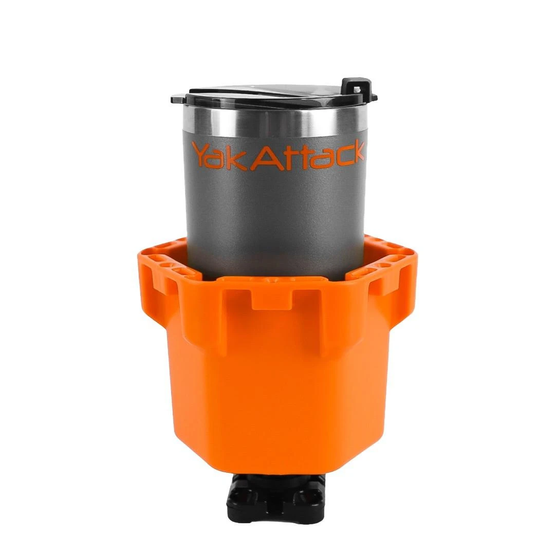 Cup Holder Pro, Orange with 32 oz YakAttack Tumbler inside