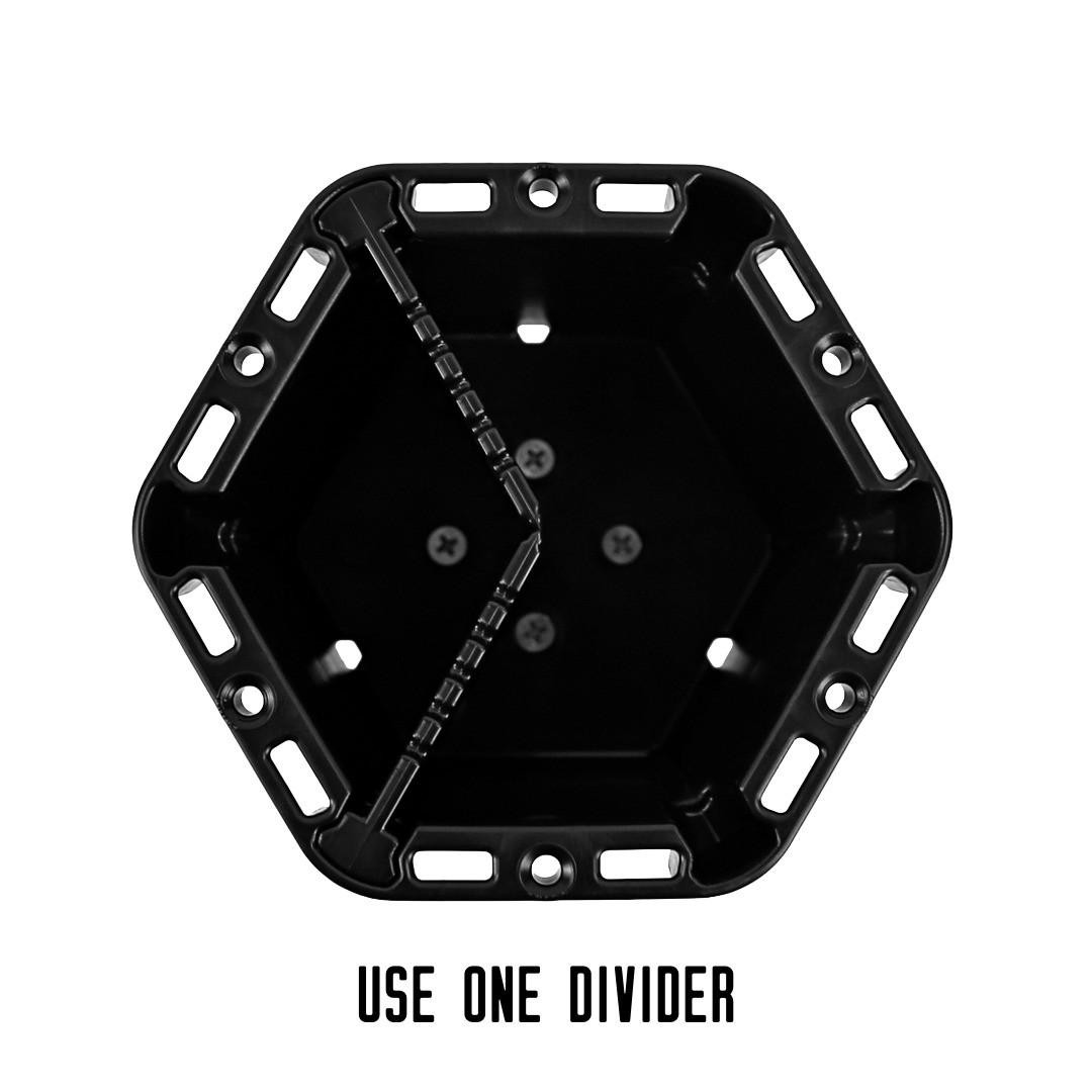 Top view of one Cup Holder Pro Vertical Divider at an angle