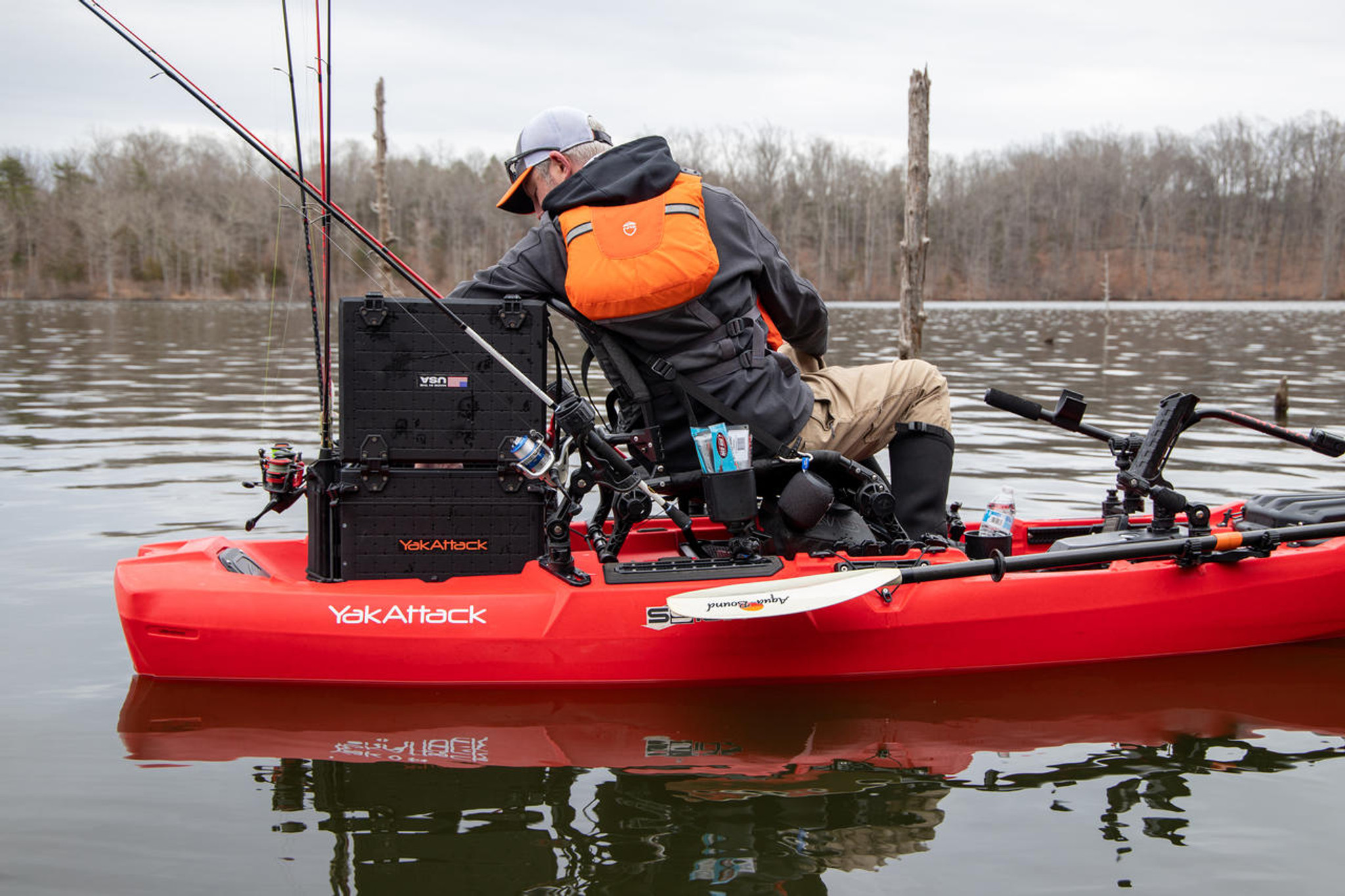 YakAttack® BlackPak Pro Kayak Fishing Crate 13 x 16 Olive Green - Kayak  Fishing Gear