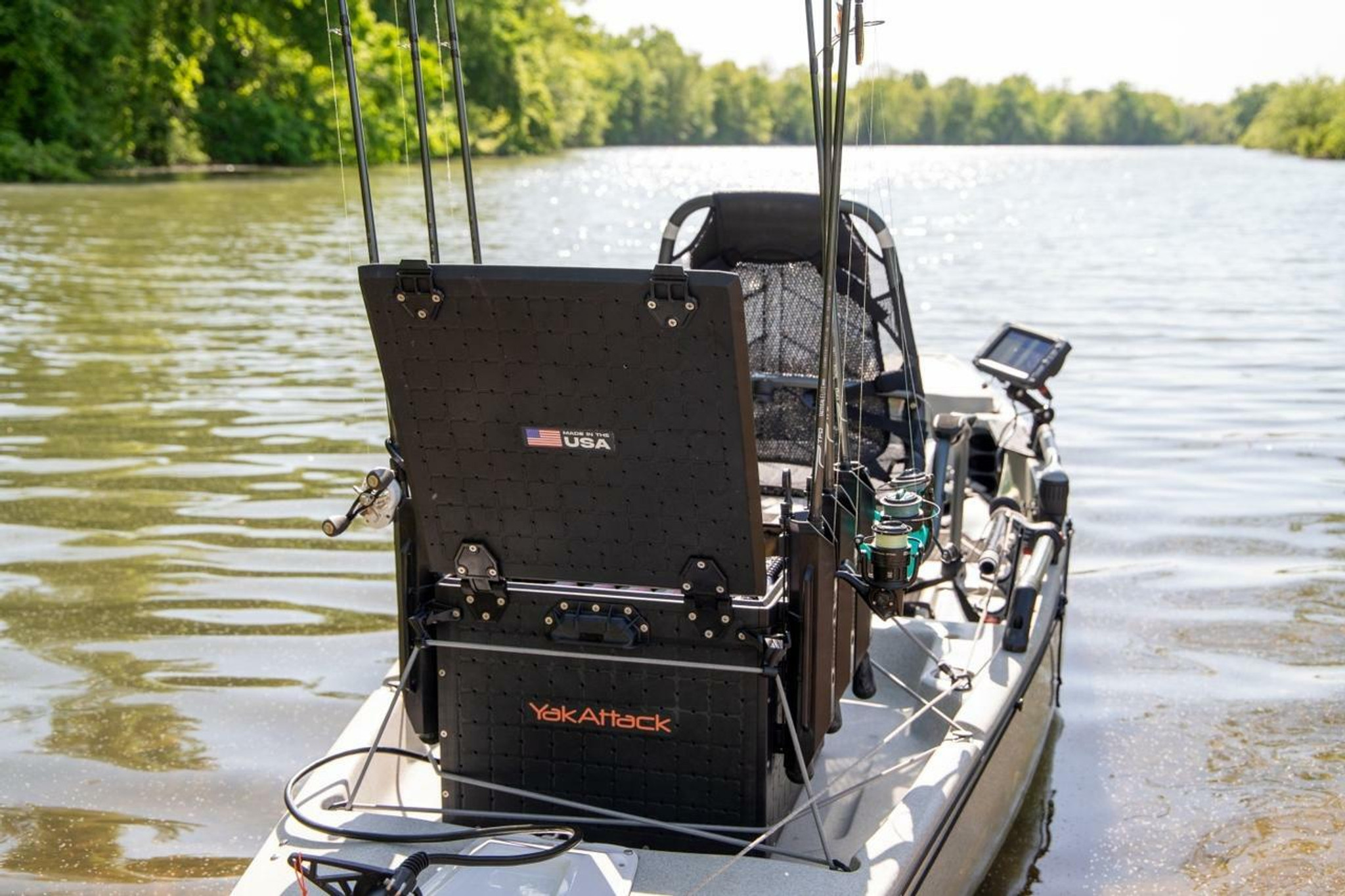 YakAttack® BlackPak Pro Kayak Fishing Crate 16 x 16 - Kayak Fishing Gear