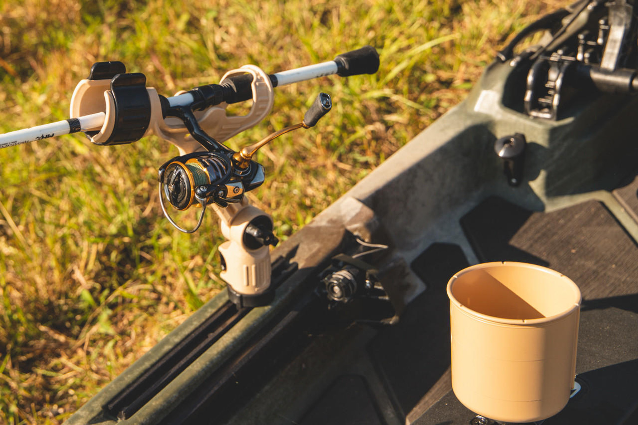 Omega Pro™ Rod Holder with Track Mounted LockNLoad™ Mounting System, Desert  Sand