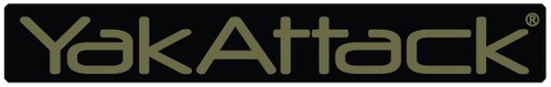 YakAttack Logo BlackPak Side Panel Decal, Olive Green, 7" x 1.13"
