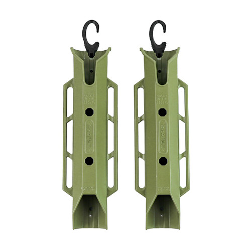 TetherTube Rod Holder- Two Pack with Mounting Hardware, Olive Green