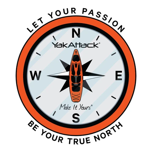 front view of True North Decal 3.875” x 3.875”