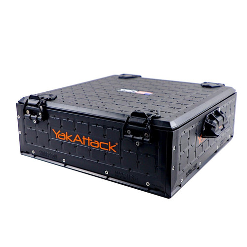 Front right view of the ShortStak SOLO Storage Box 16" x 16", Black
