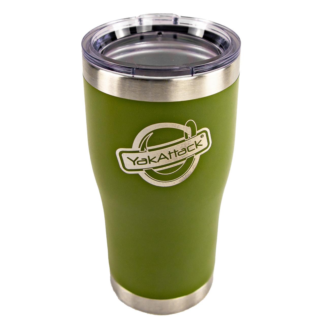 20 oz YakAttack Laser Engraved Logo Tumbler, Olive Green - YakAttack