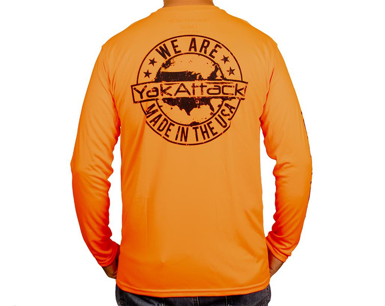 Make It Yours Long Sleeve Performance Tee Shirt, Safety Orange