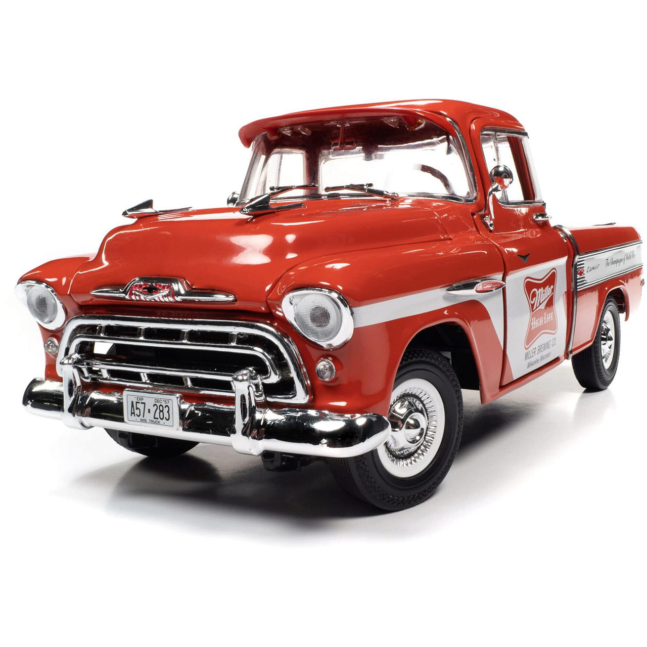 1957 Chevy Cameo Miller High Life Pickup 1:18 Scale Diecast Model