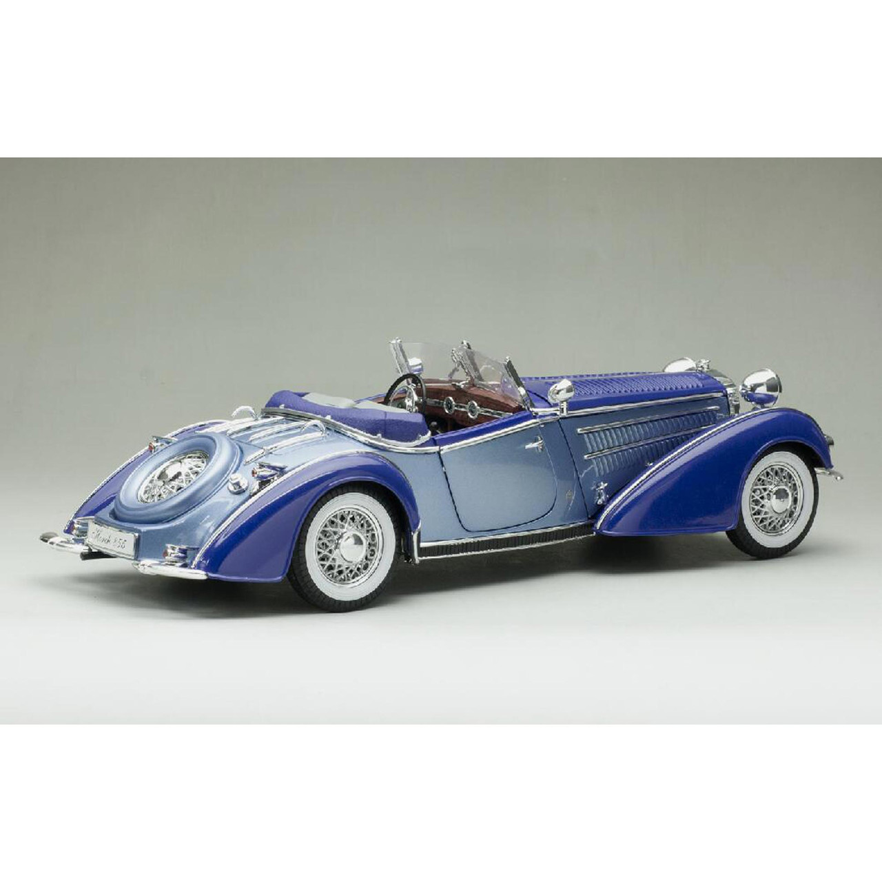 1939 Horch 855 Roadster - Blue 1:18 Scale Diecast Replica Model by Sunstar