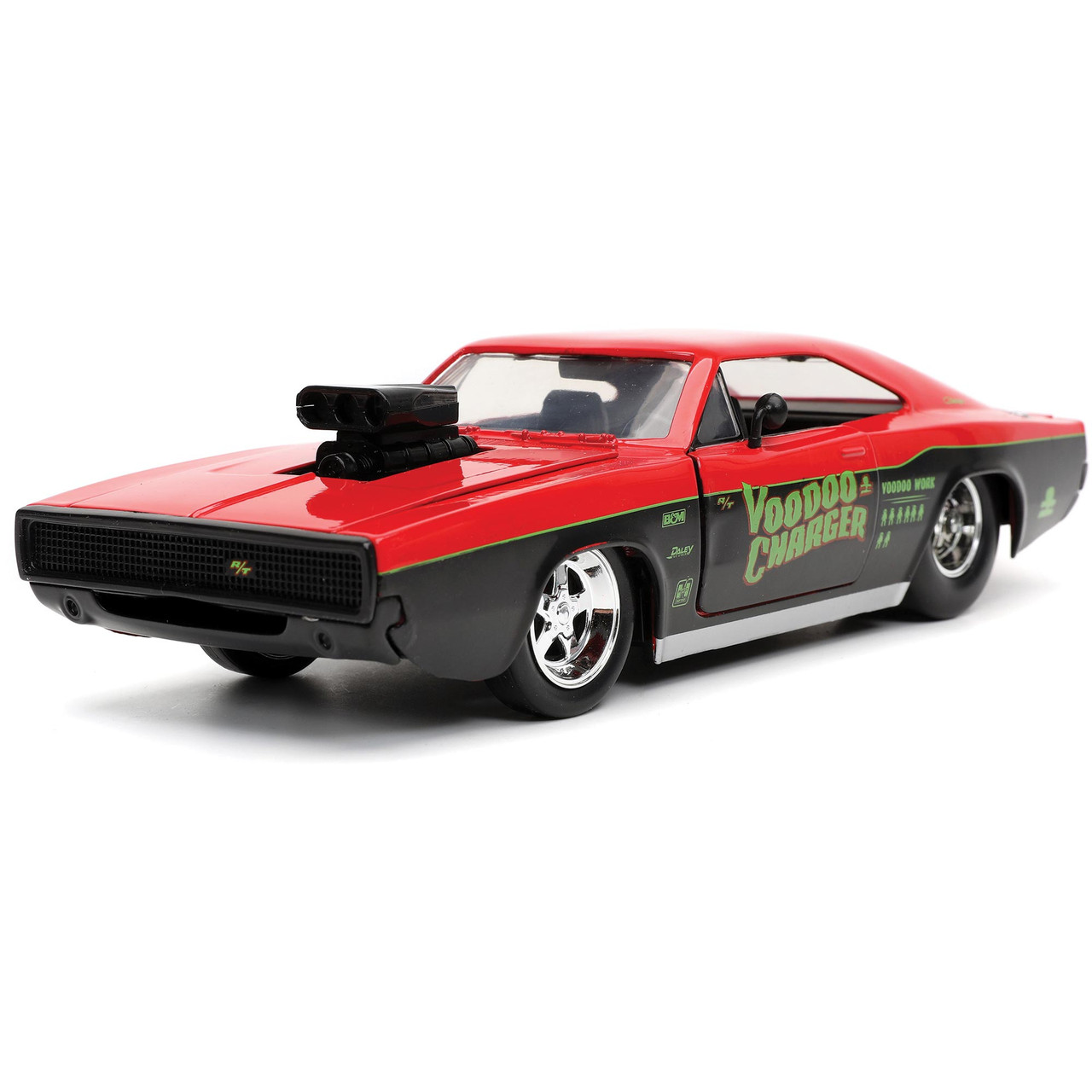 1970 VooDoo Dodge Charger R/T - BTM 1:24 Scale Diecast Model Car by Jada  Toys