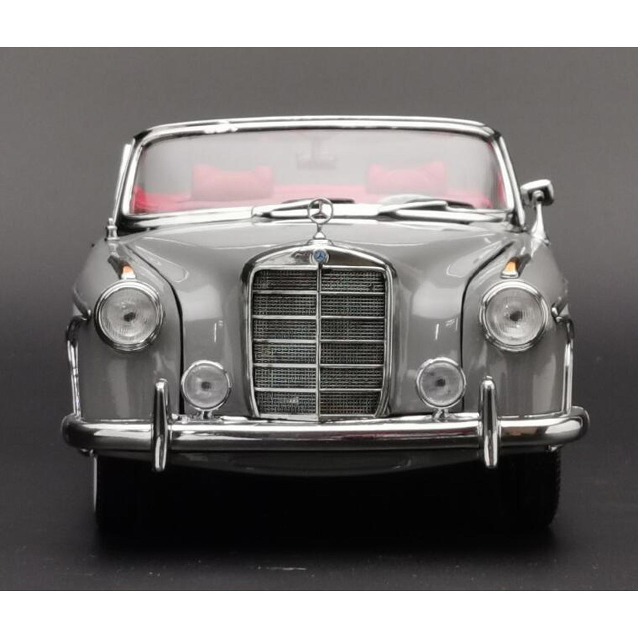 1958 MERCEDES-BENZ 220SE OPEN CONVERTIBLE - Gray / White 1:18 Scale Diecast  Model Car by Sunstar