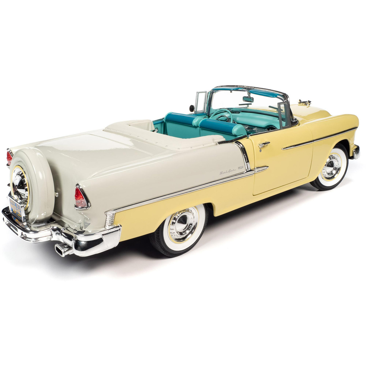 1955 Chevy Bel Air Convertible - Harvest Gold 1:18 Scale Diecast Replica  Model by American Muscle - Ertl