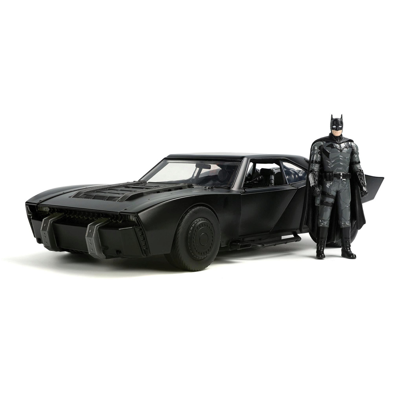 2022 The Batman Batmobile w/BATMAN 1:18 Scale Diecast Model Car by Jada Toys