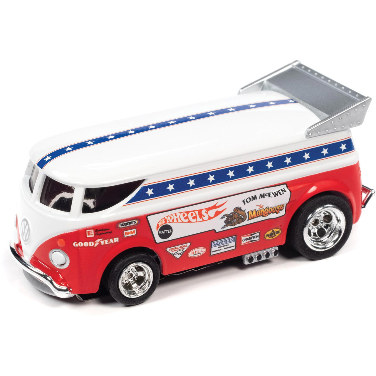 13' Hot Wheels Snake vs Mongoose Manual Slot Drag Set with Tom McEwen  Mongoose 1965 Custom VW Drag Bus & Don Prudhomme S Slot Car Race Set by  Auto