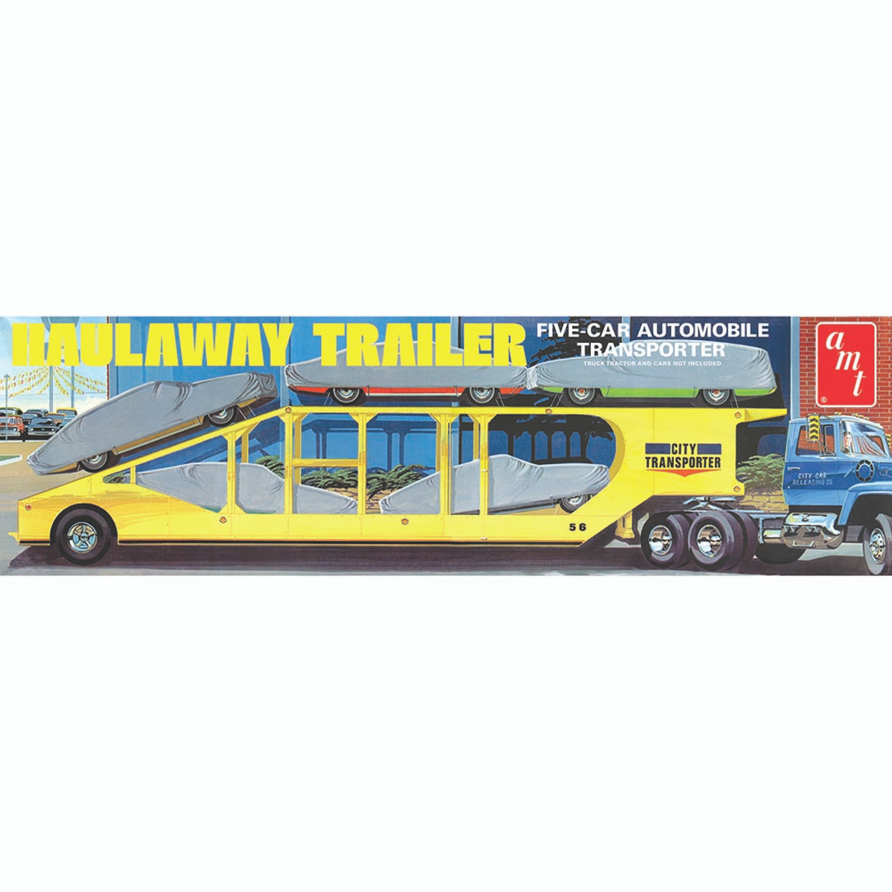 5-Car Haulaway Trailer 1:25 Kit Model Kit | AMT