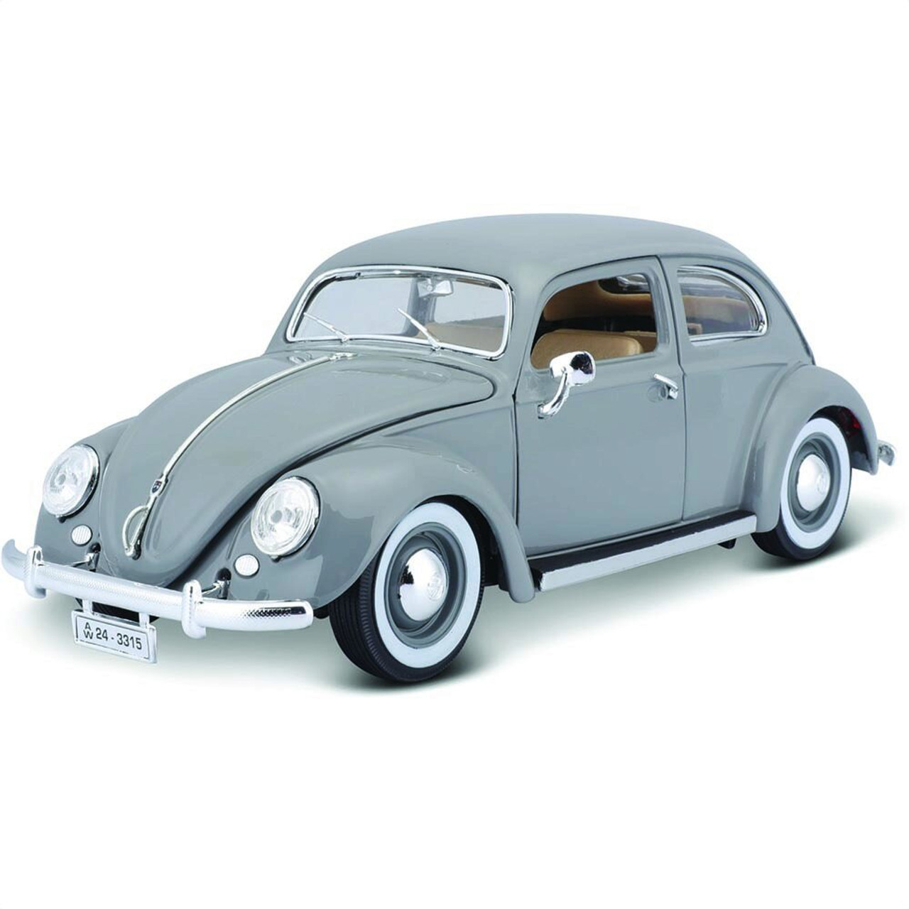 1955 Volkswagen Käfer-Beetle - Gray 1:18 Scale Diecast Model Car by Bburago