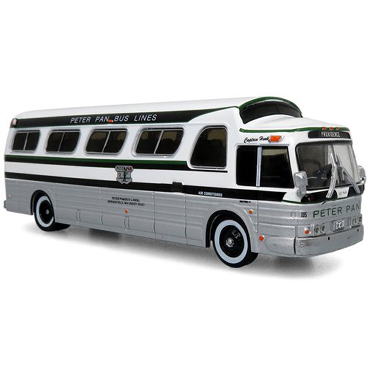 1966 GM PD-4107 PETER PAN BUS - DESTINATION: PROVIDENCE 1:87 Scale Diecast  Replica Model by Iconic Replicas