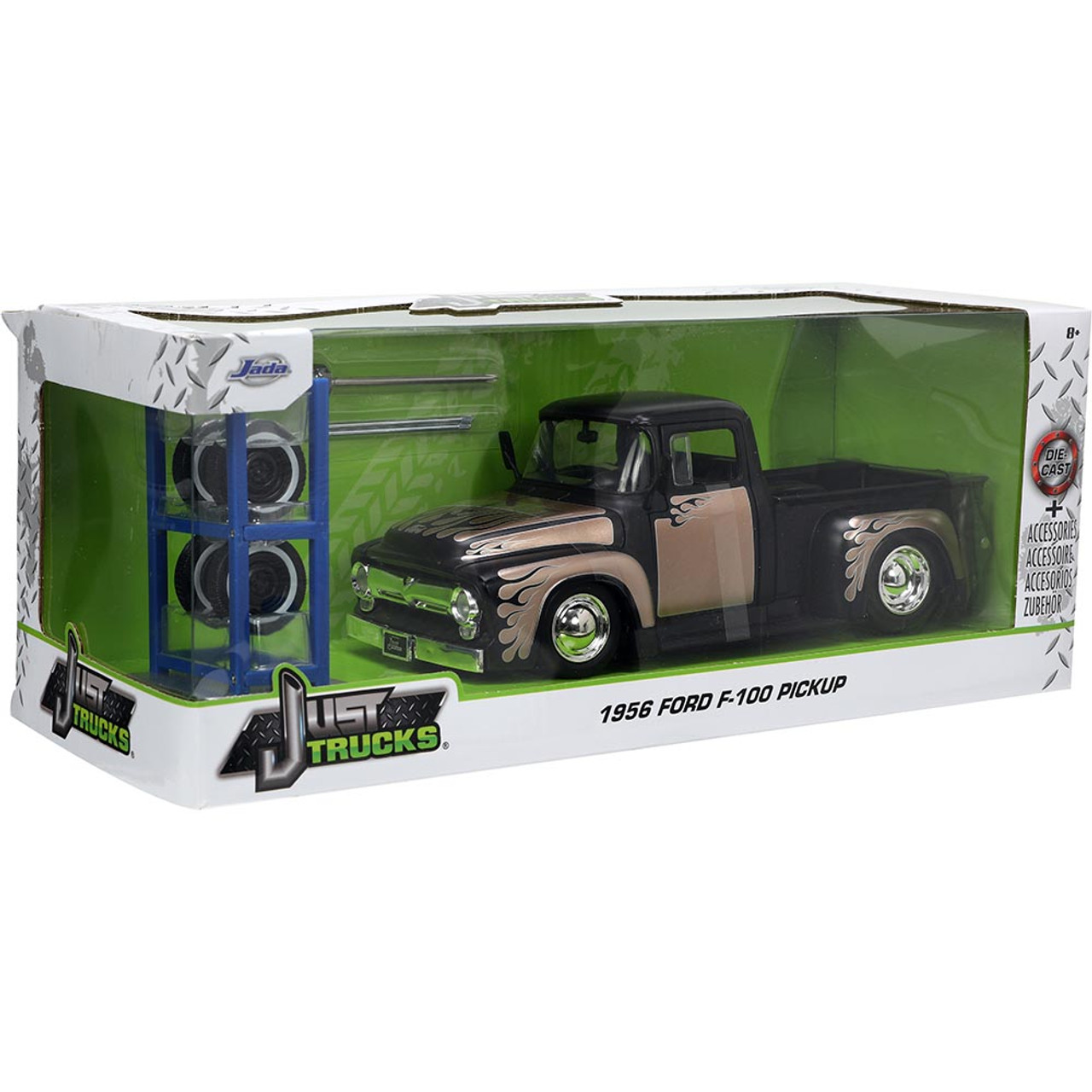 1956 Ford F-100 Just Trucks w/Tire Rack | Jada Toys