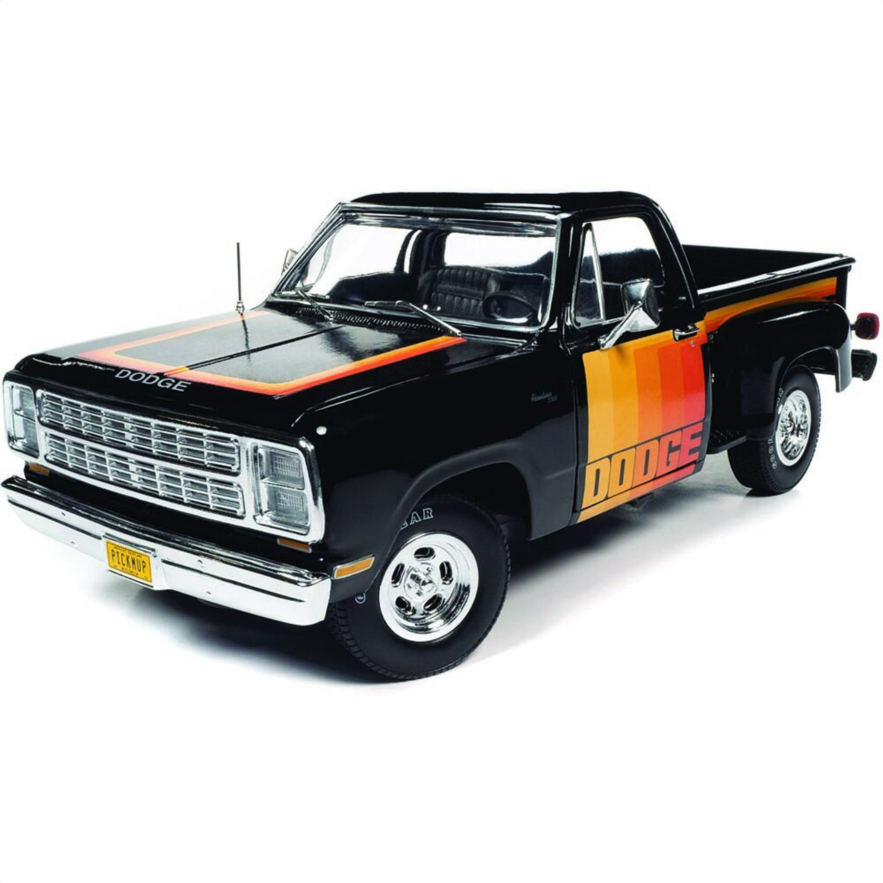 1980 Dodge Pickup Step Side 1:18 Scale Diecast Model Truck by Auto World