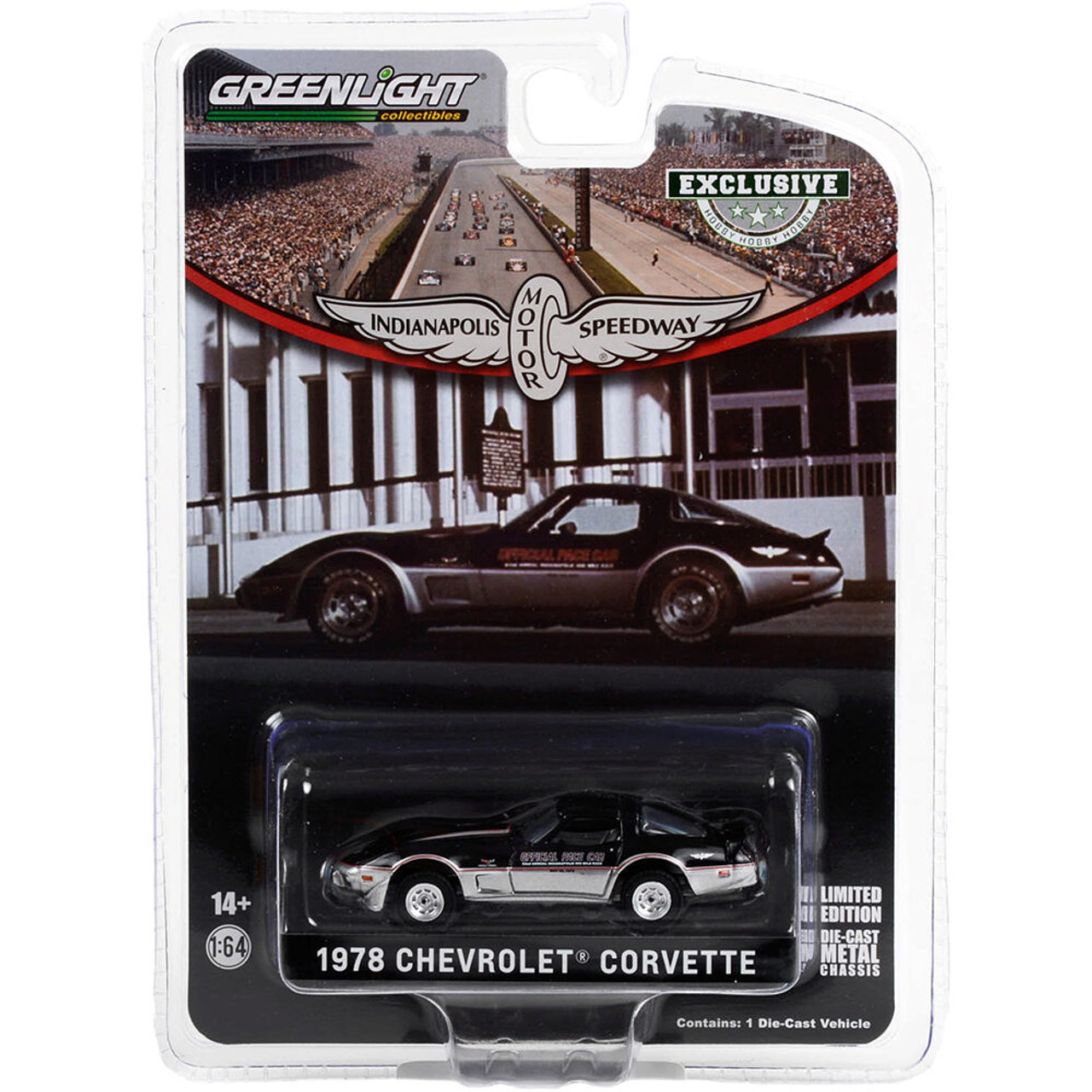 1978 Chevrolet Corvette - 62nd Annual Indianapolis 500 Mile Race Official  Pace Car 1:64 Scale Diecast Replica Model by Greenlight