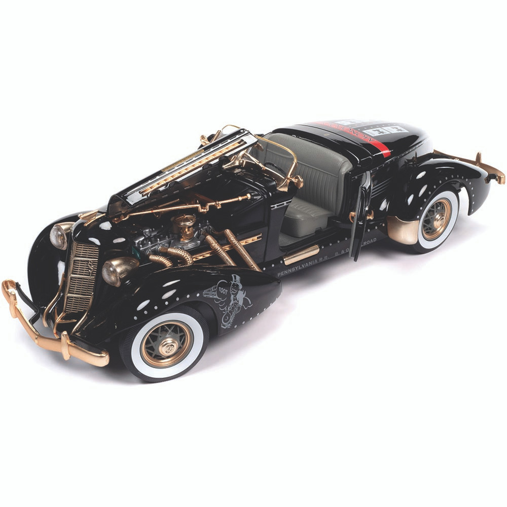 1935 Auburn 851 Speedster Monopoly Black w/Matte Gold | Auto World