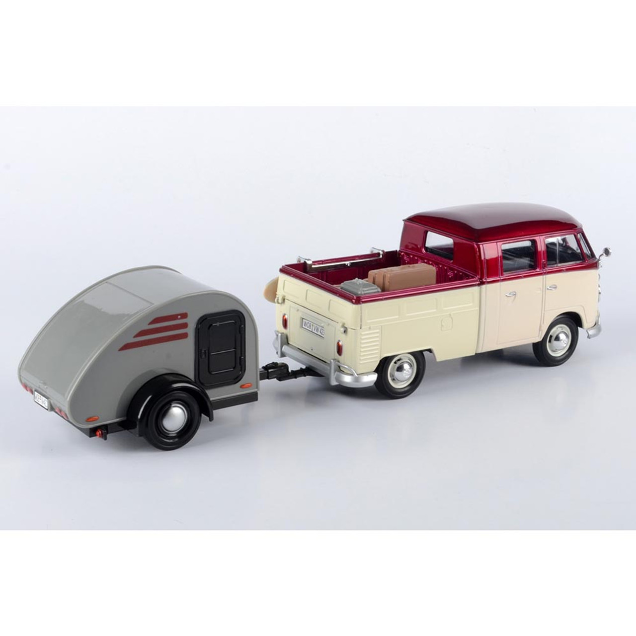 VW Type 2 T1 Pickup Surf Trailer Set & Teardrop Trailer | Motormax