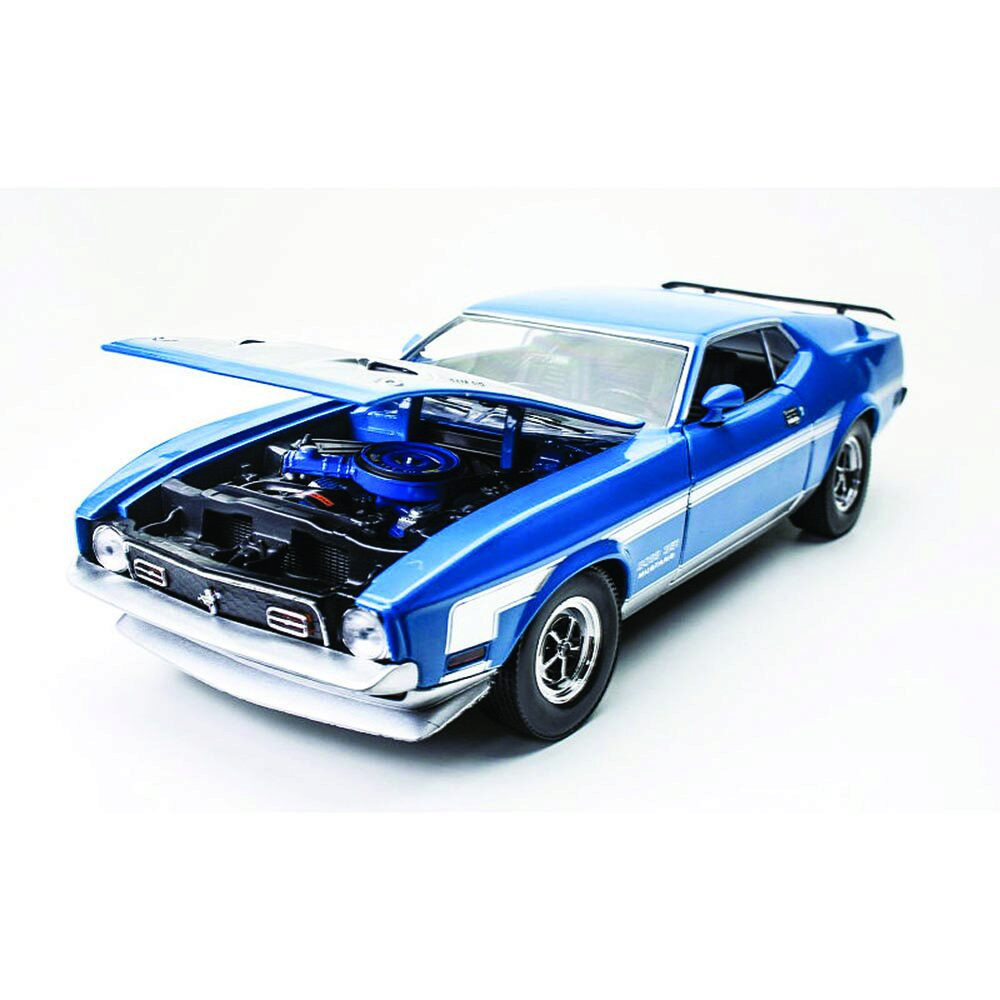 1971 Ford Mustang BOSS 351 Grabber Blue Diecast Model Car | Sunstar